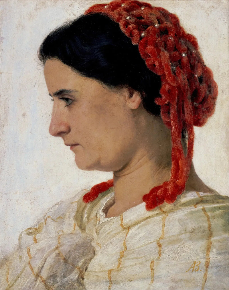 Angela Böcklin punaisella hiusverkolla - Arnold Böcklin