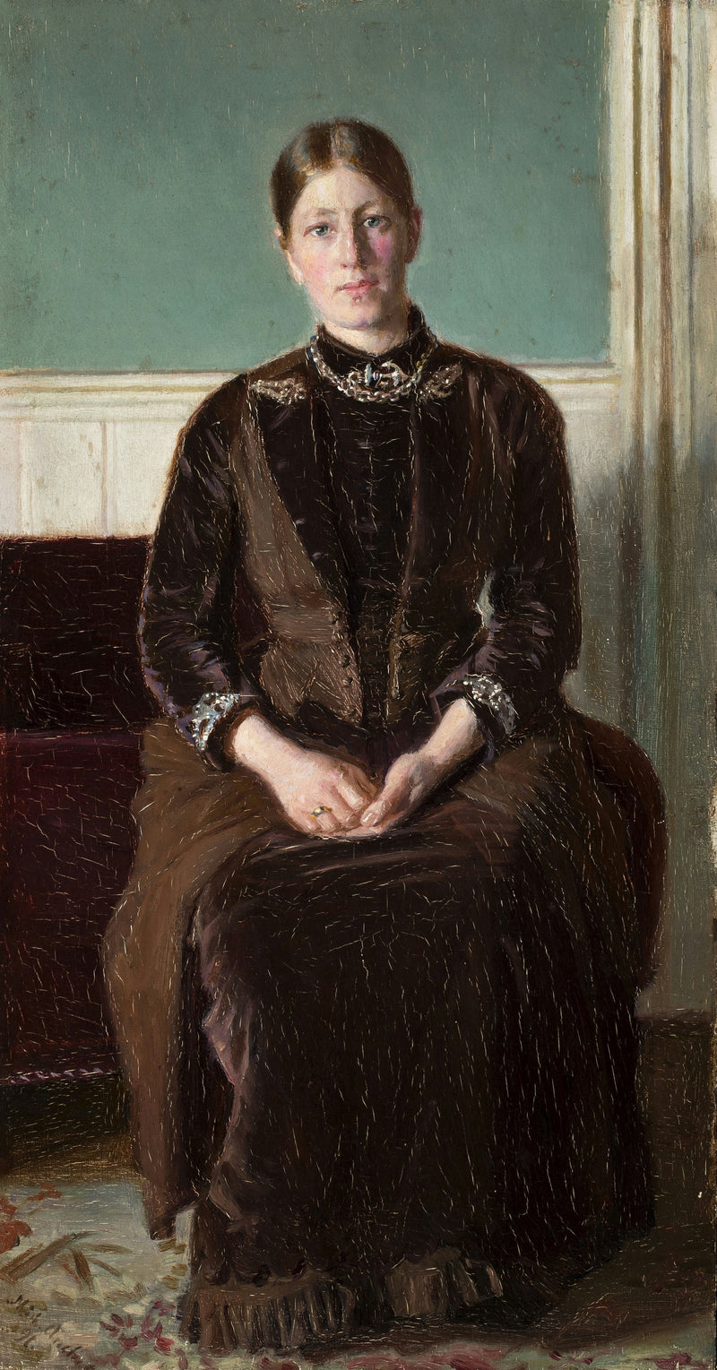 Anna Ancher istui pohjoisessa huoneessa. -Michael Peter Ancher