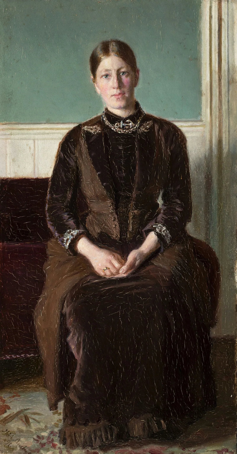 Anna Ancher istui pohjoisessa huoneessa. -Michael Peter Ancher