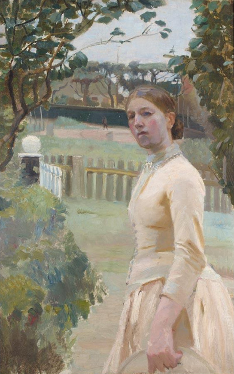 Anna Ancher puutarhassa, Markvej. -Michael Peter Ancher