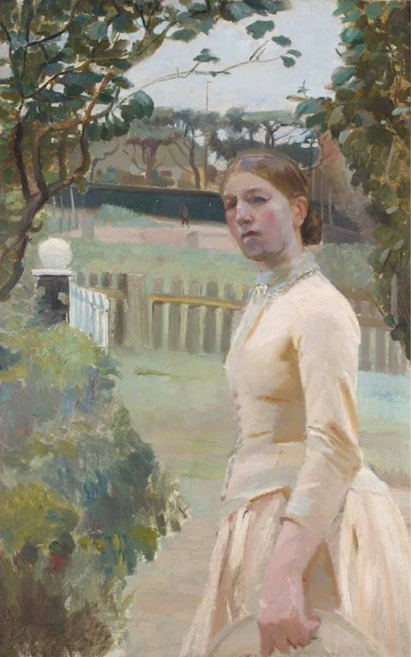 Anna Ancher puutarhassa, Markvej. -Michael Peter Ancher