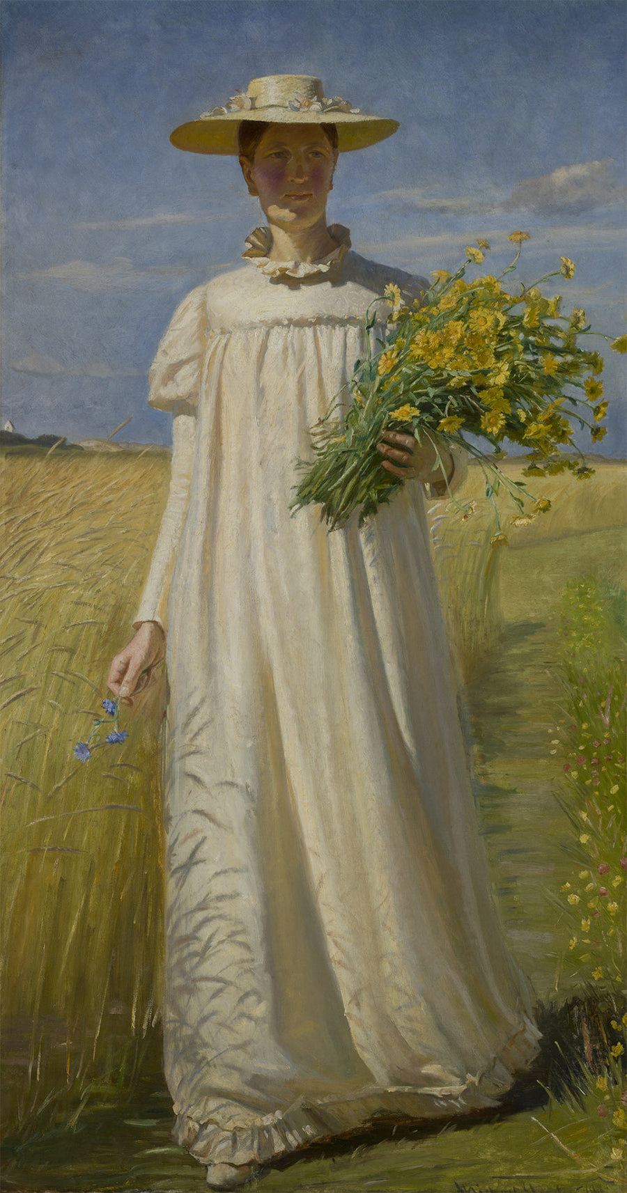 Anna Ancher takaisin pellolta - Michael Peter Ancher