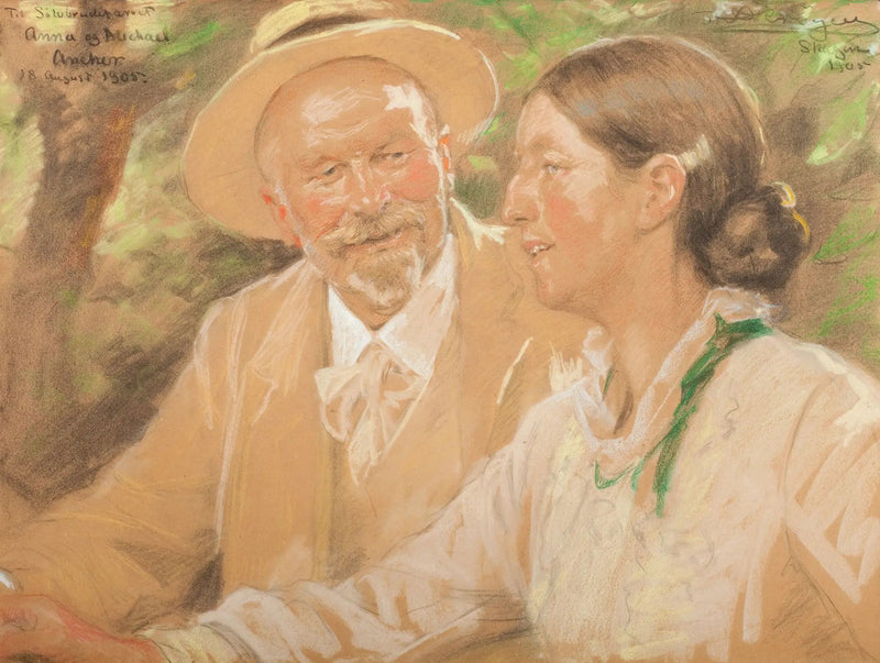 Anna ja Michael Ancher hopeahäissään - Peder Severin Krøyer