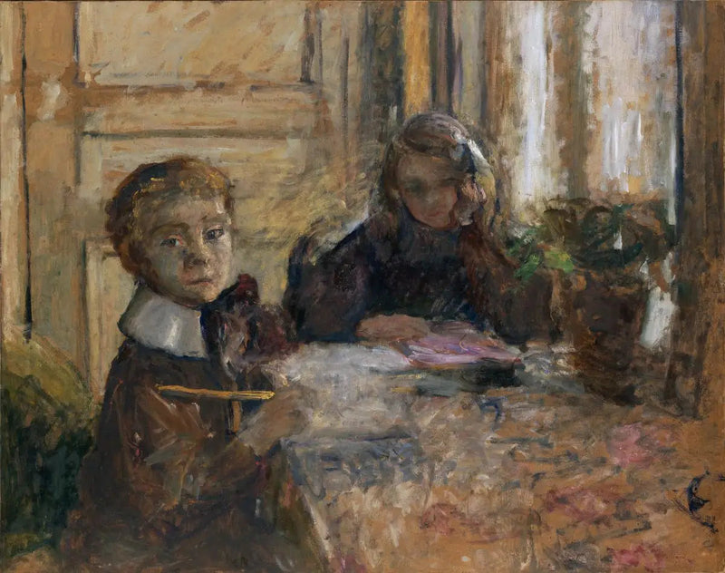 Annette ja Jacques Roussel hoitavat velvollisuuttaan - Édouard Vuillard