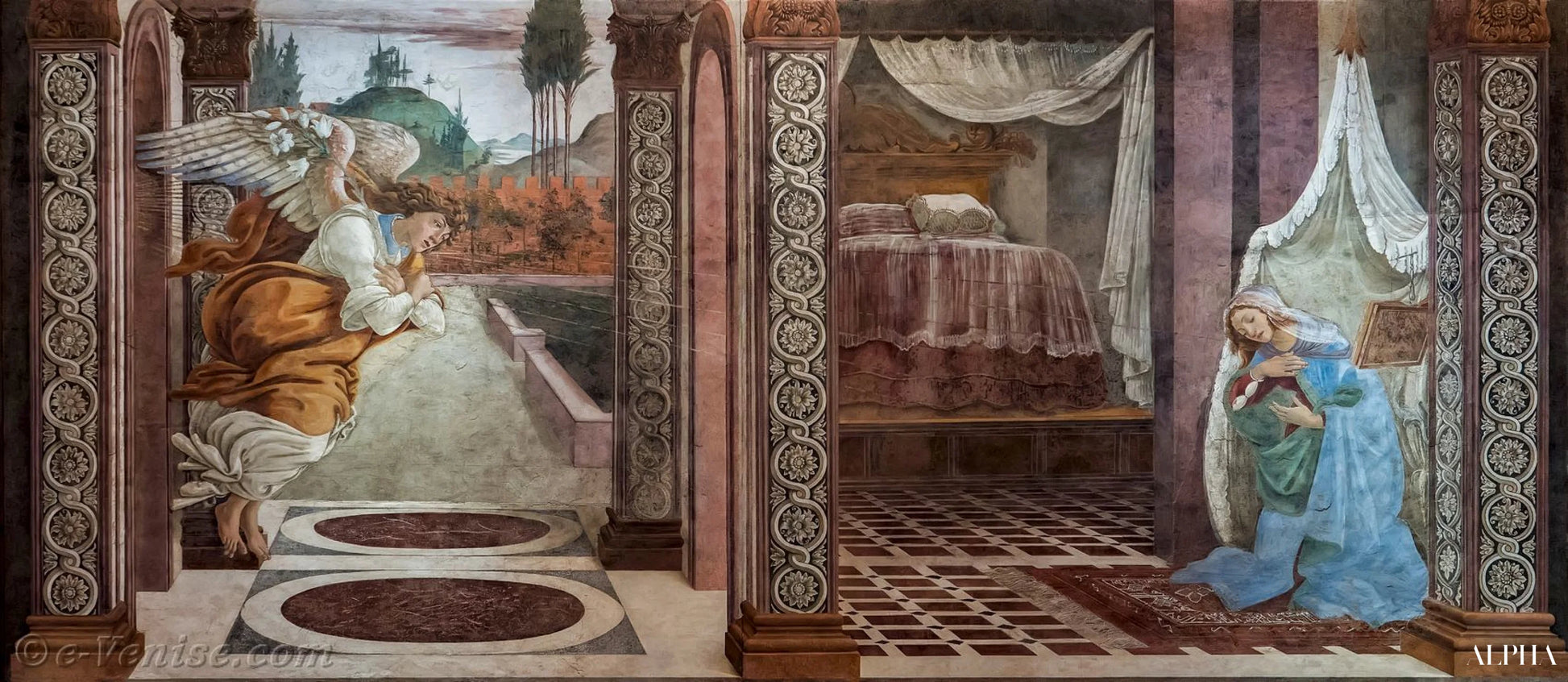 Ilmoitus S.Martinolle - Sandro Botticelli - Korkealaatuiset taulujen ja maalauksien reproduktiot