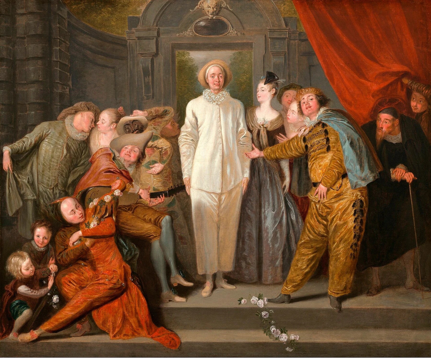 Les Comédiens italiens, peinture d’Antoine Watteau