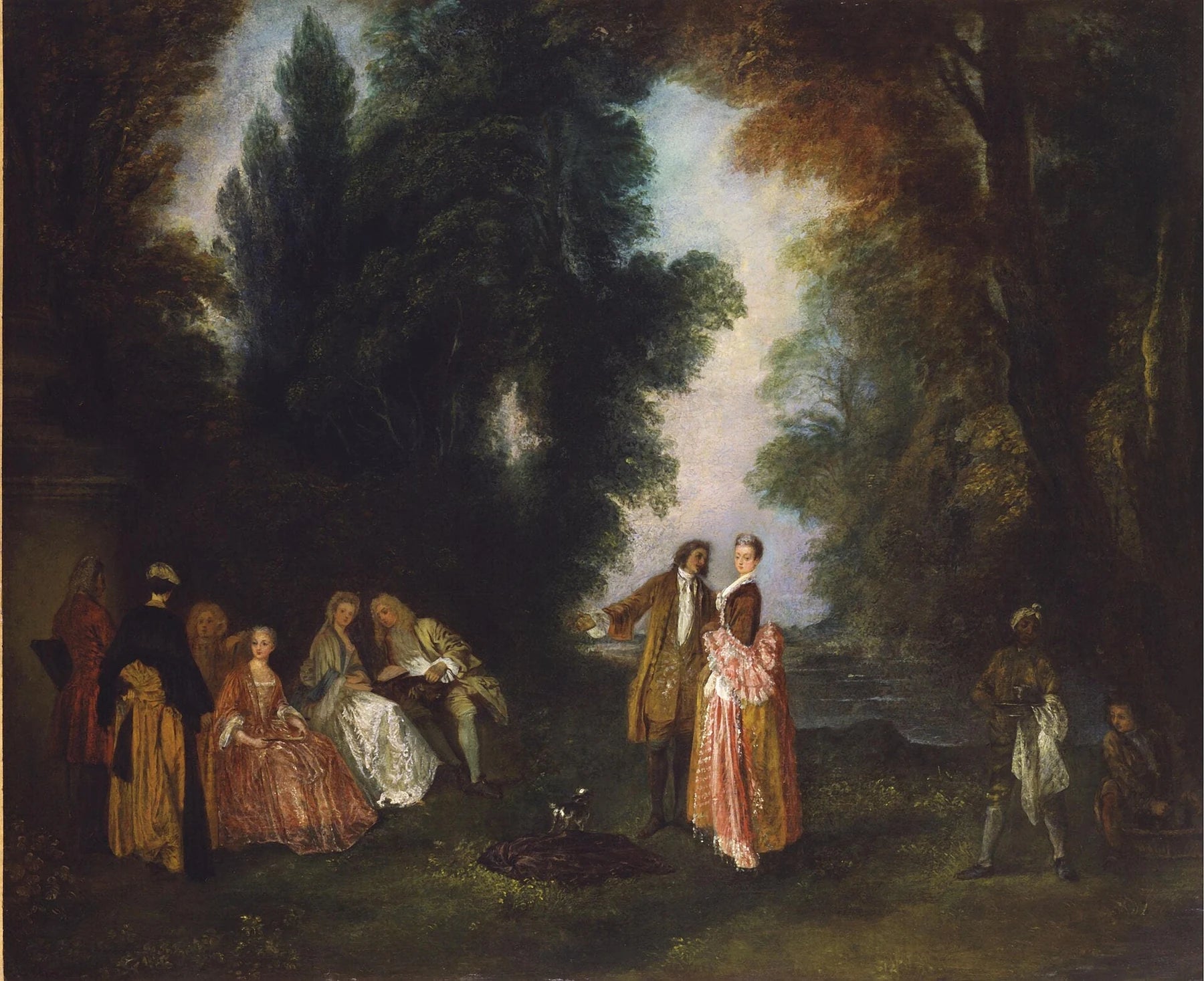 La Conversation, peinture d’Antoine Watteau