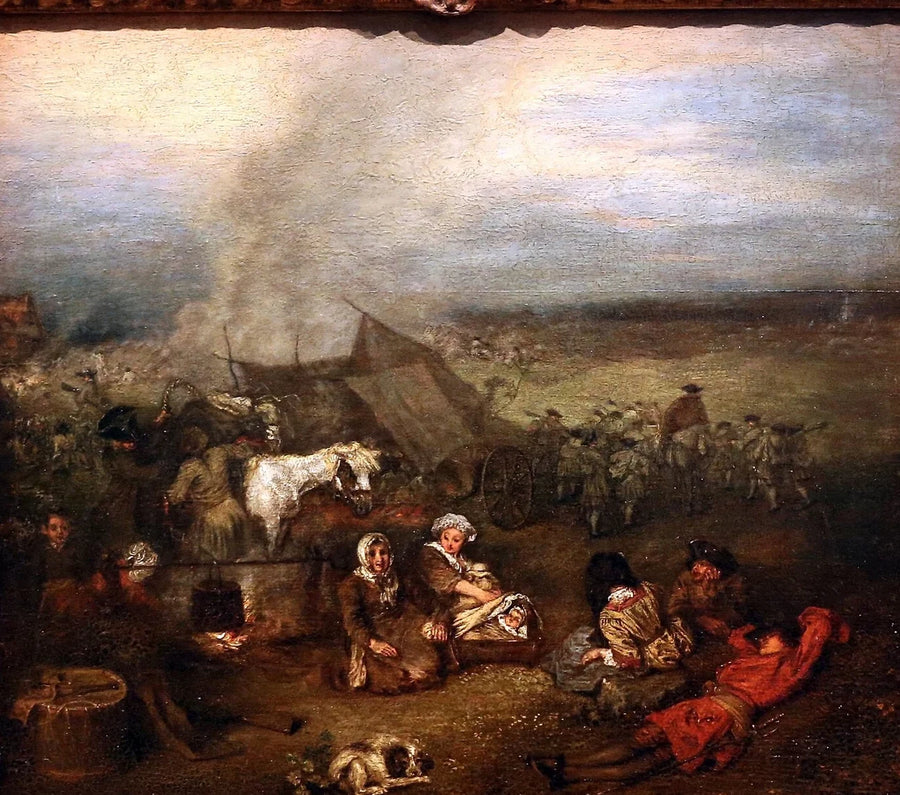 Campement militaire - Antoine Watteau