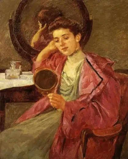 Antoinette meikkipöydällään - Mary Cassatt