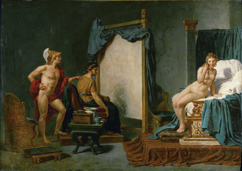 Apelle maalaamassa Campaspea Aleksanterin läsnä ollessa - Jacques-Louis David