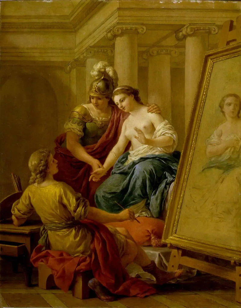 Apelle rakastuu Campaspeen - Louis Jean François Lagrenée