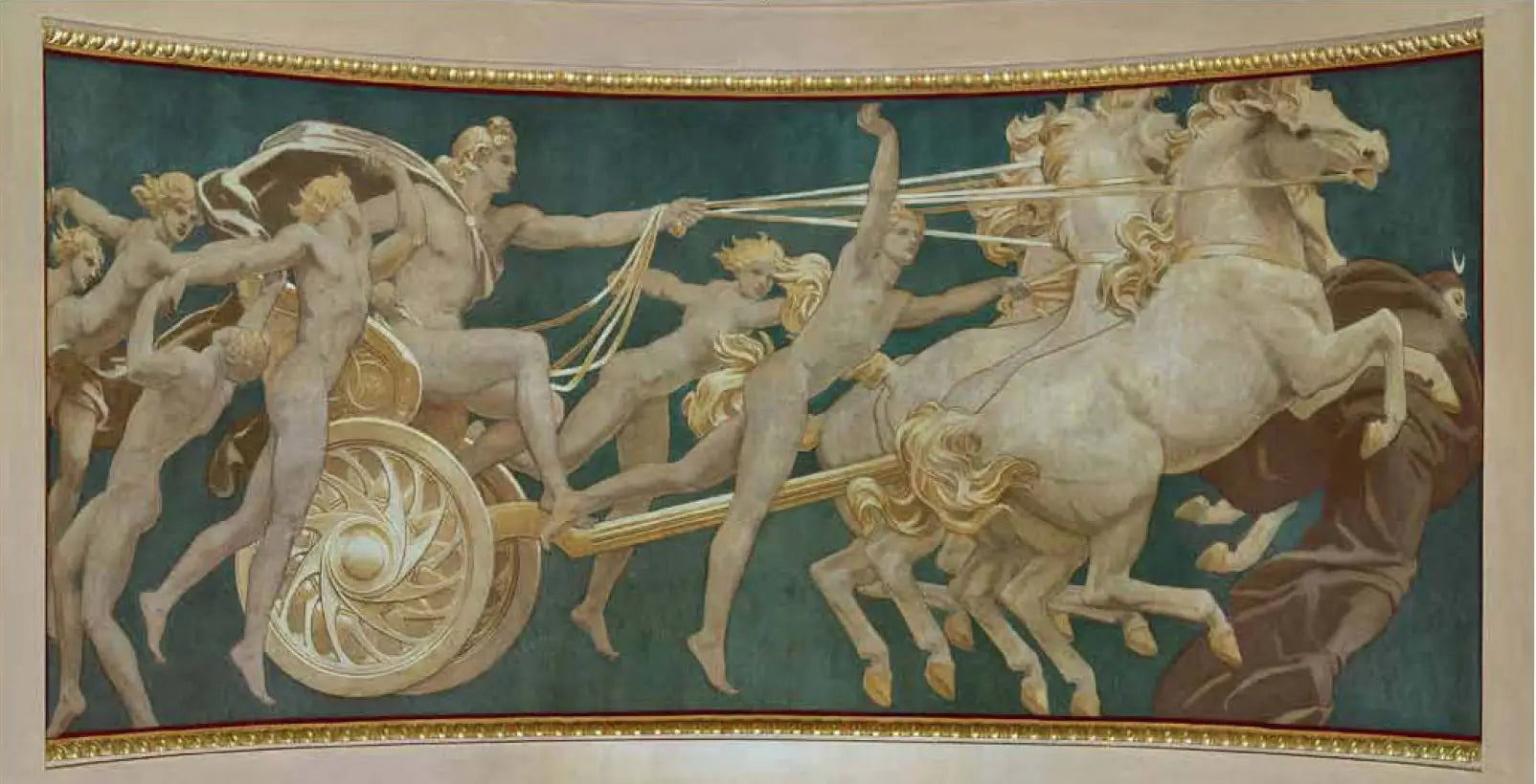 Reproduction du tableau « Apollon dans son char avec les heures - John Singer Sargent » par Alpha Reproduction en peinture à l’huile