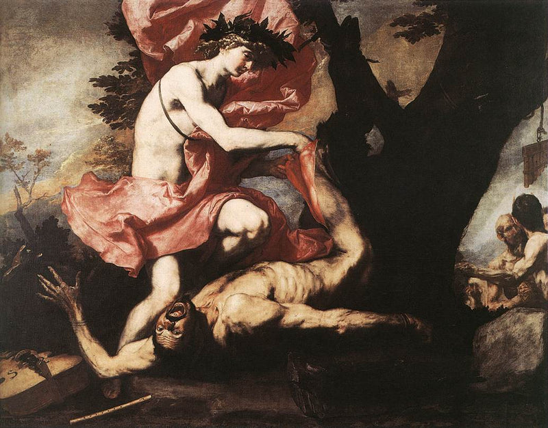 Apollon repäisee Marsyasin irti - Jusepe de Ribera