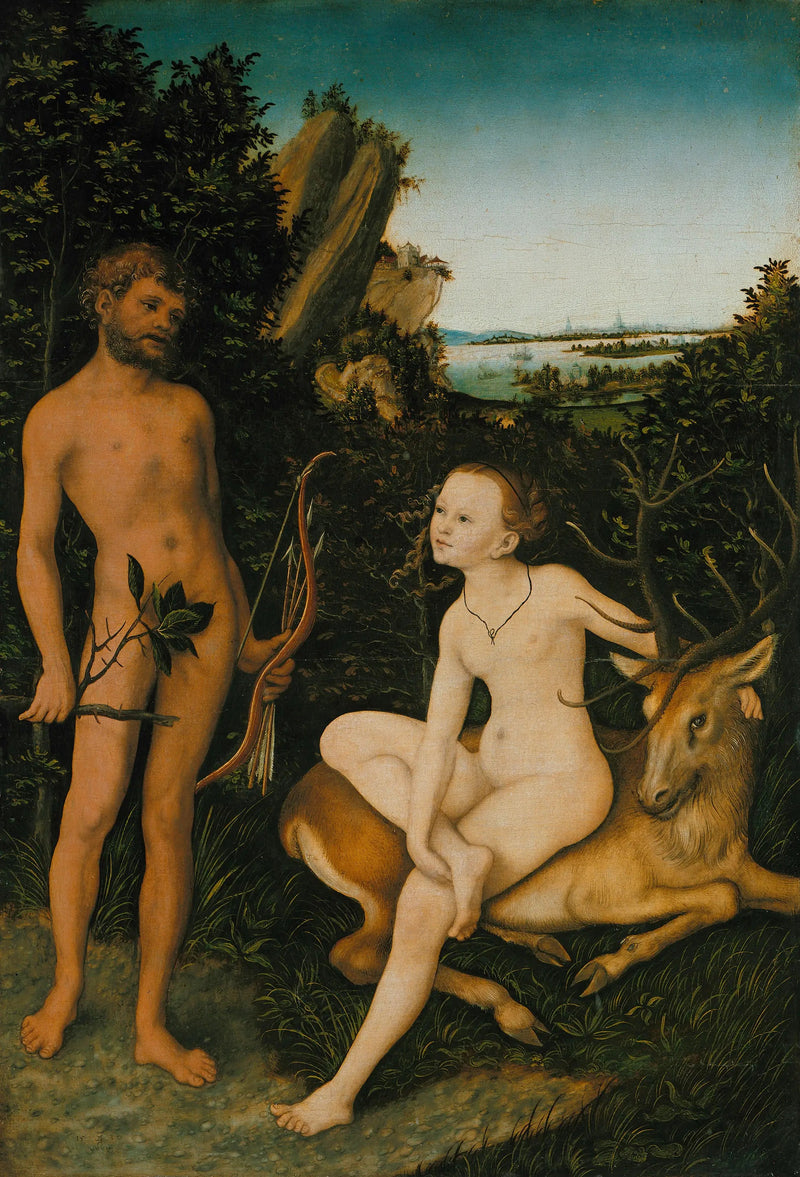 Apollon ja Diana metsämaisemassa - Lucas Cranach vanhempi
