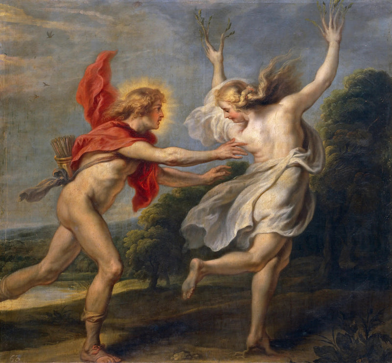 Apollon jahtaa Daphnéä - Peter Paul Rubens