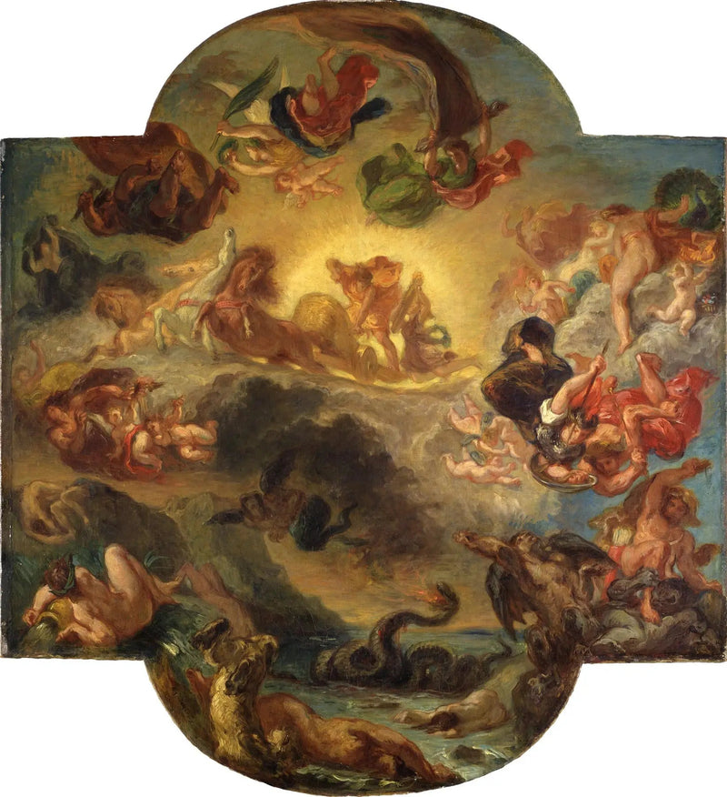 Apollon voittoisa Python-käärmeestä - Eugène Delacroix