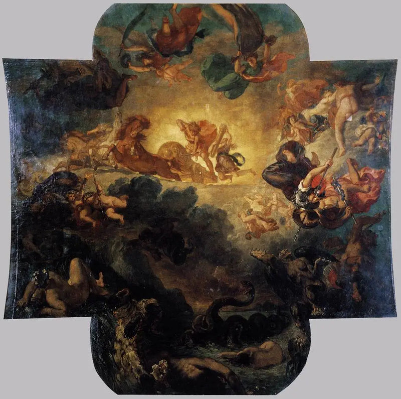 Apollon voittoisa Python-käärmeestä - Eugène Delacroix