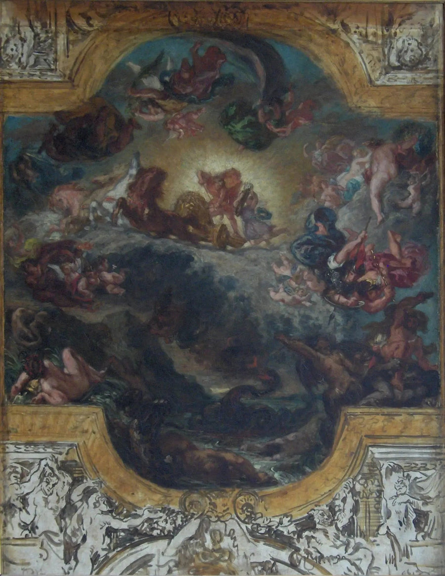 Apollon voittoisa Python-käärmeestä - Eugène Delacroix