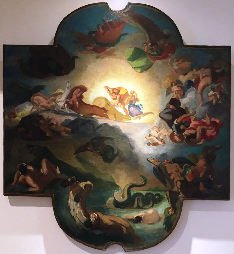 Apollon Pythonin käärmeen voittajana - Odilon Redon