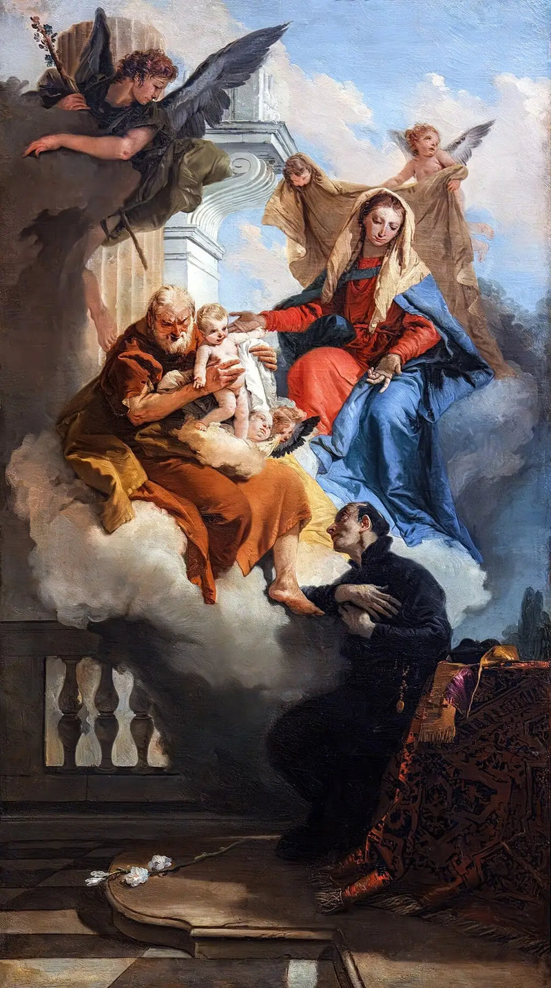 Pyhä perheen ilmestyminen Gaëtan de Thiene - Giovanni Battista Tiepolo