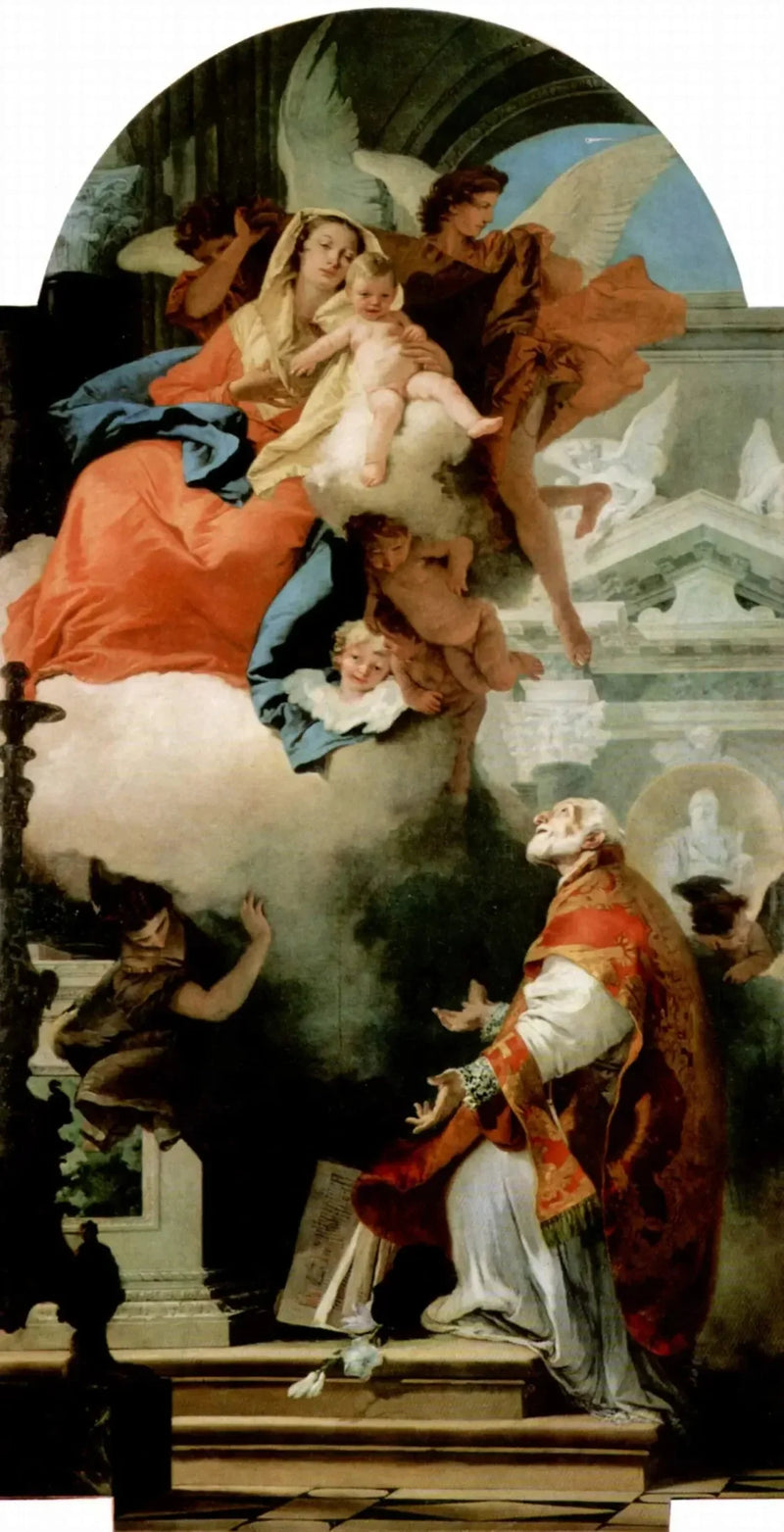 Neitsyt Marian ilmestyminen Pyhälle Filippo Nerille - Giovanni Battista Tiepolo
