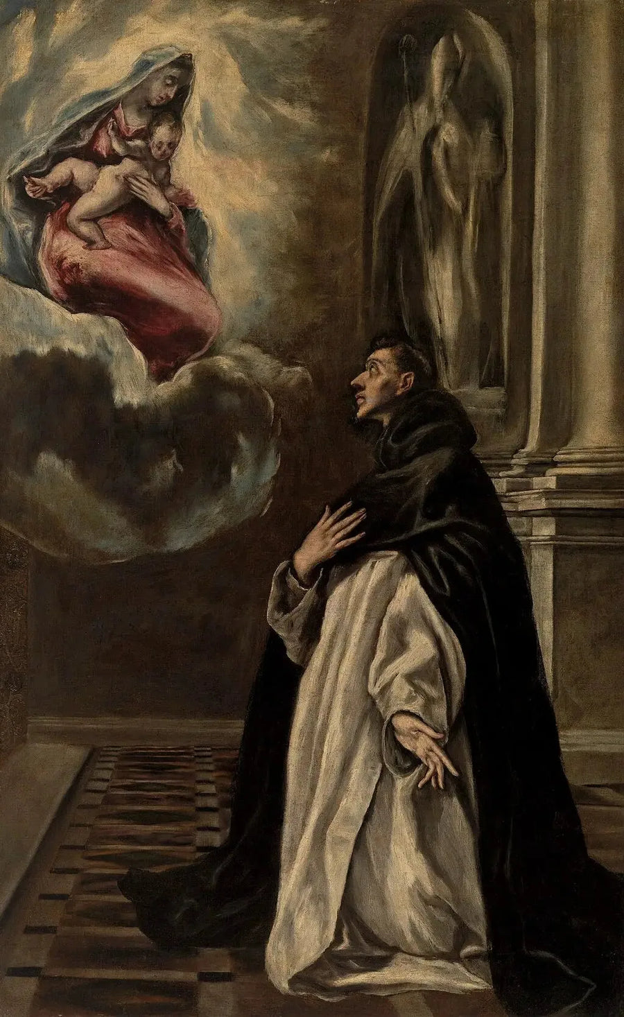 Neitsyt Marian ja Vauvan ilmestyminen Pyhälle Hyacinthukselle - El Greco