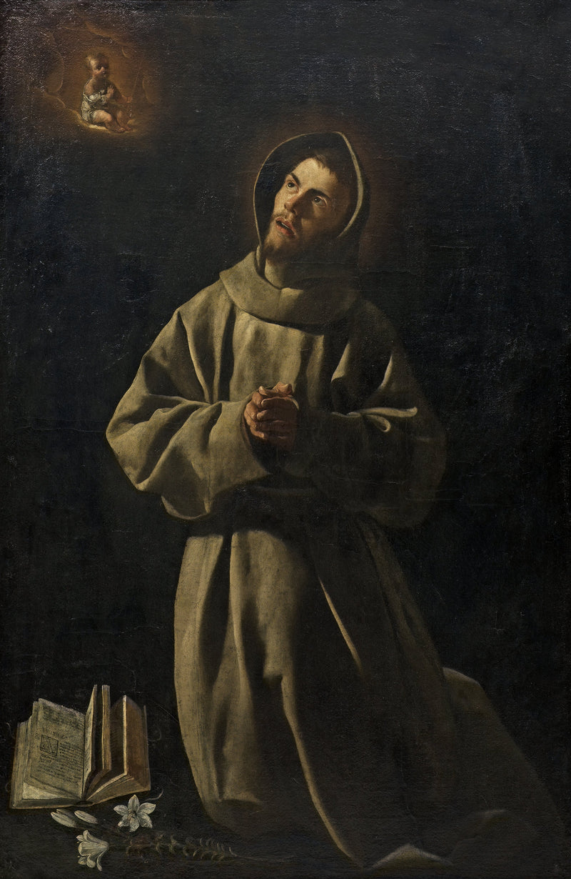 Ilmestys Jeesus-lapsesta Pyhän Antoniuksen luona Padovassa - Francisco de Zurbarán