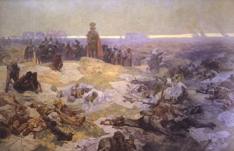 Grunwaldin taistelun jälkeen - Alphonse Mucha