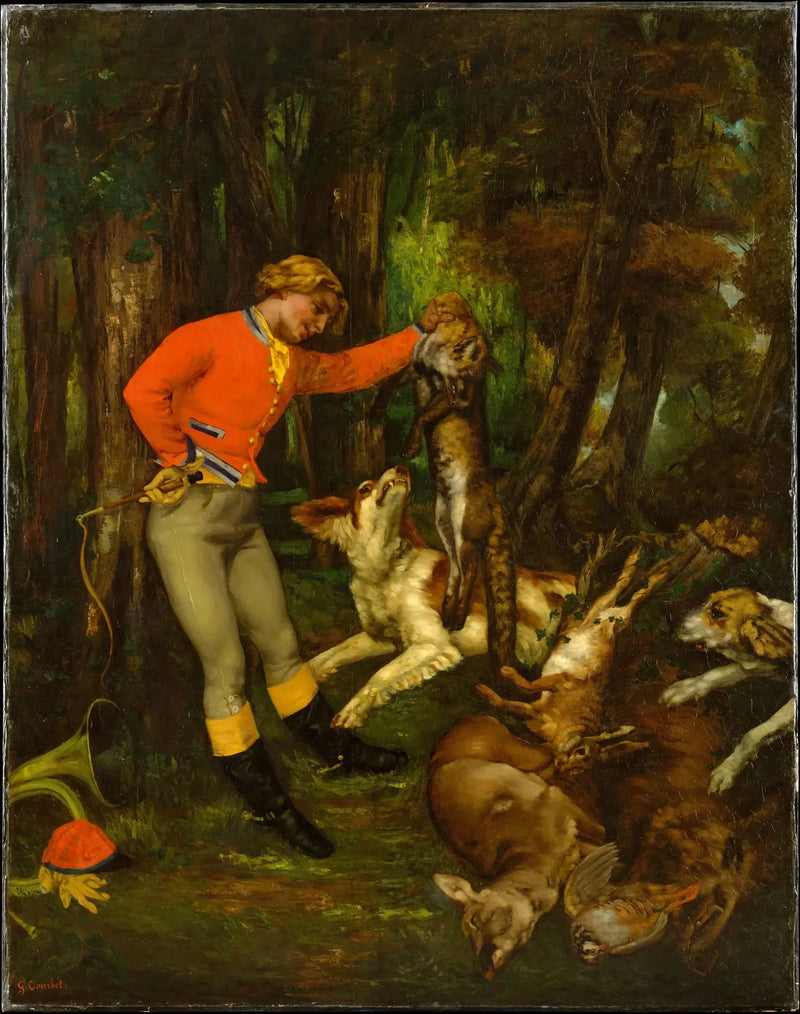 Jälkeen metsästys - Gustave Courbet
