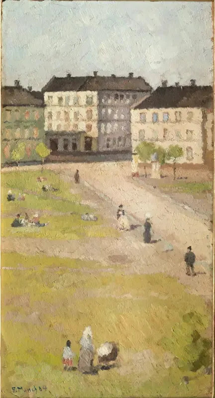 Iltapäivä Olaf Ryen aukiolla - Edvard Munch