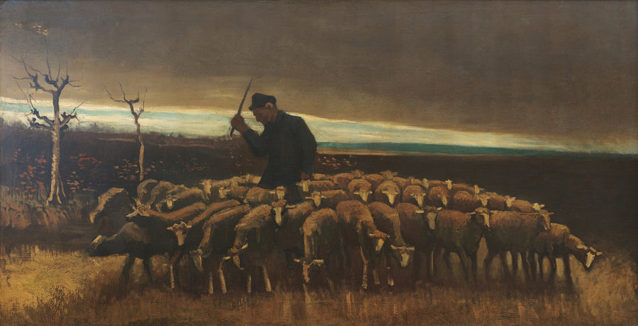 Paimentaja lampaiden lauman kanssa - Vincent van Gogh