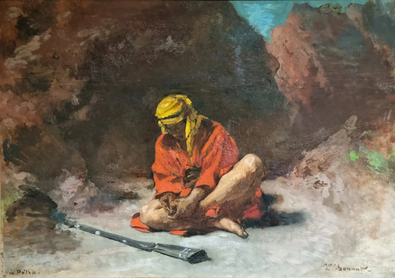 Arabialainen poimii piikkiä jalkansa - Léon Bonnat