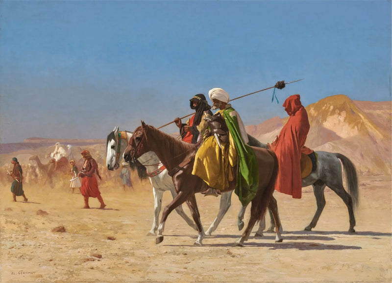 Aavikolla kulkevat arabialaiset - Jean-Léon Gérôme