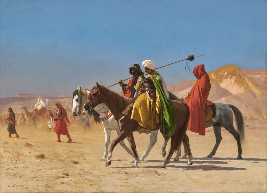 Aavikolla kulkevat arabialaiset - Jean-Léon Gérôme