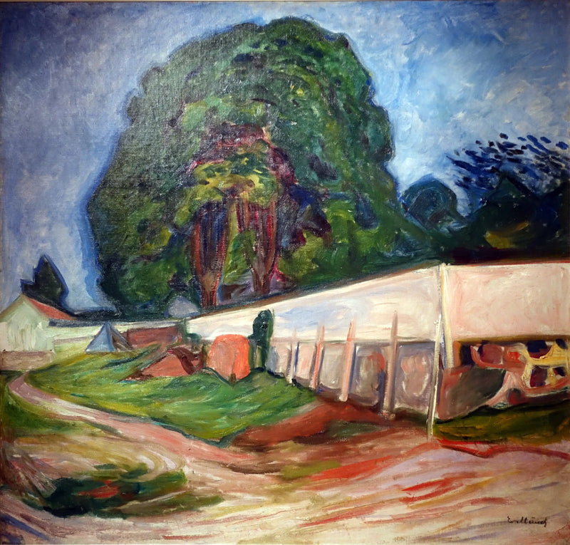 Puutarha- ja seinäpuu Åsgårdstrandissa - Edvard Munch