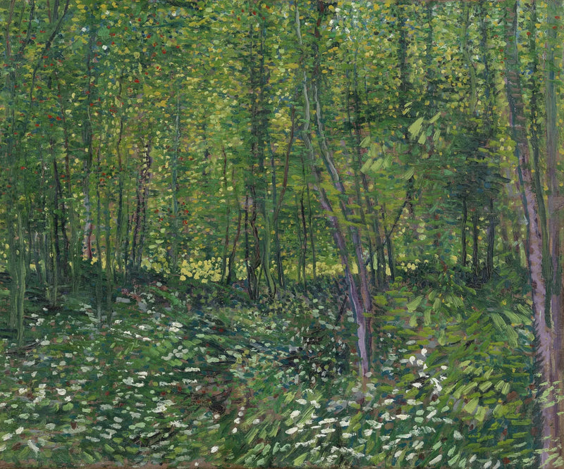 Puut ja aluskasvillisuus - Vincent van Gogh
