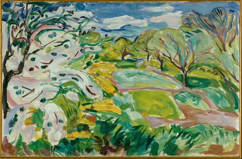 Kukassa hedelmäpuut tuulessa - Edvard Munch