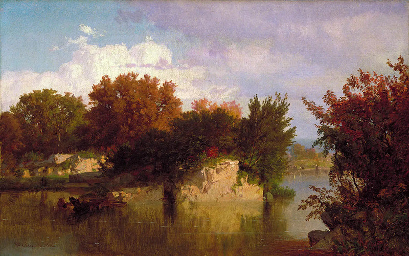 Puut joen varrella syksyllä - William Trost Richards