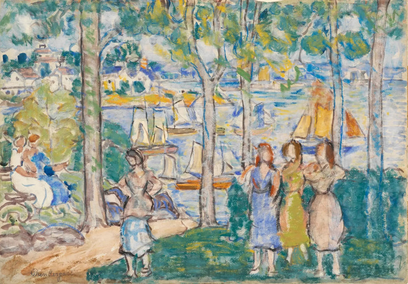 Puut, talot, ihmiset - Maurice Prendergast