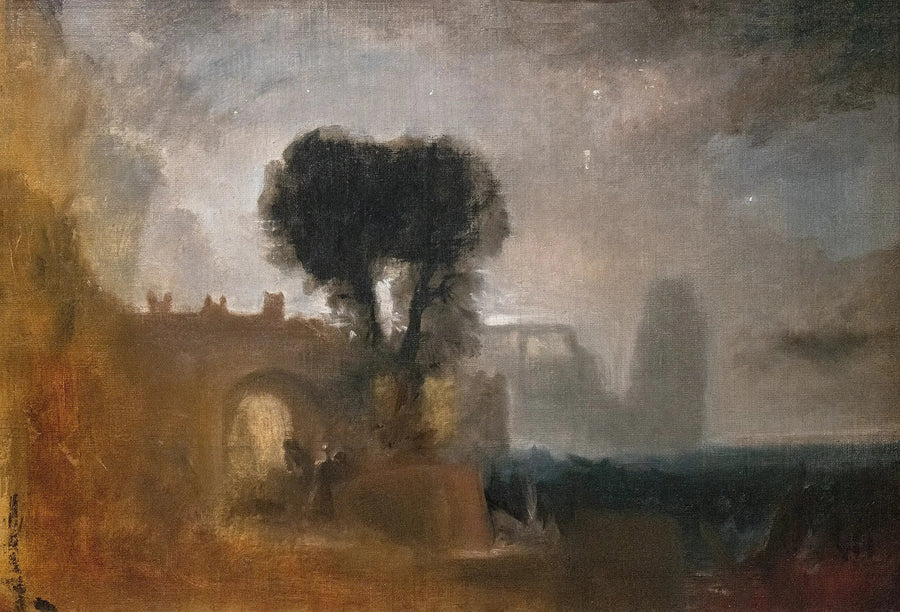 Kaari puineen meren äärellä; Luonnos 'Hero ja Leanderin ero' - J. M. W. Turner