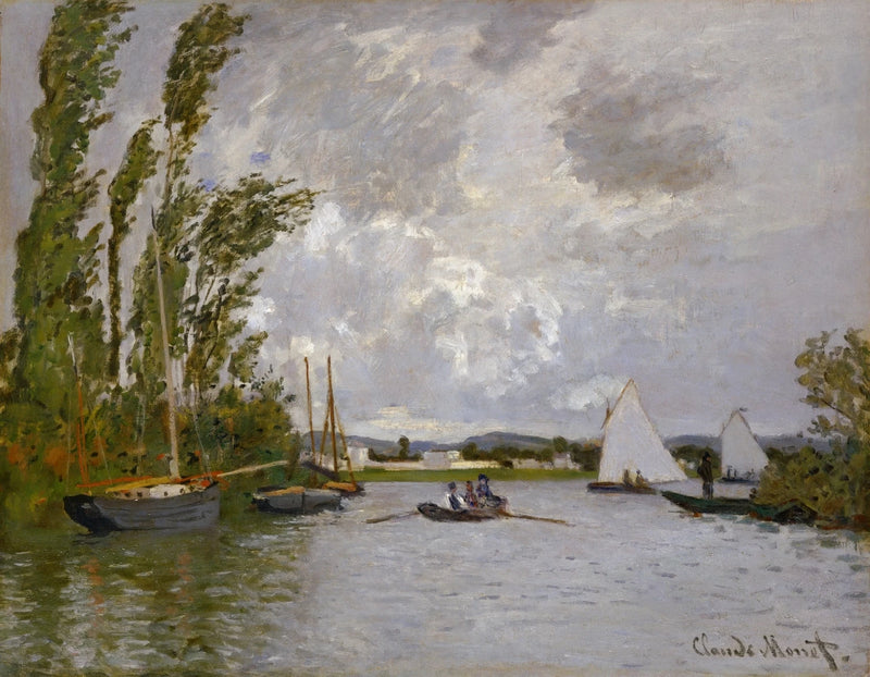 Argenteuil näkyy Seinen pienestä käsivarresta W232 - Claude Monet