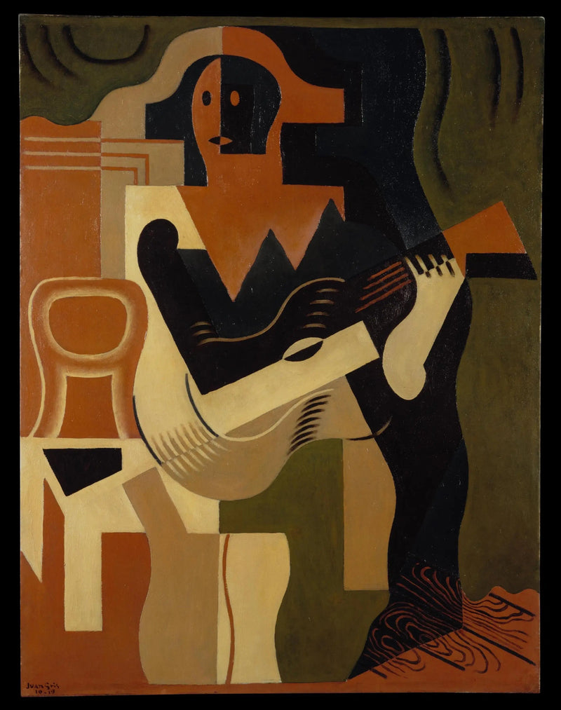 Arlekiini istuu kitaran kanssa - Juan Gris