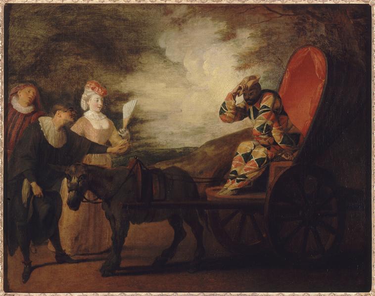 Arlekiini keisari kuussa - Antoine Watteau