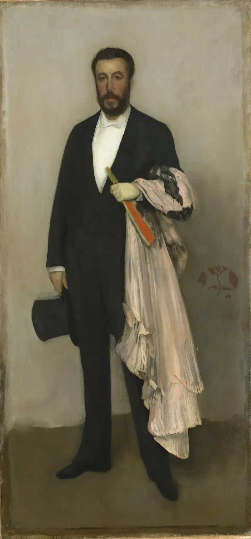 Värijärjestely lihansävyssä ja mustassa: Theodore Duretin muotokuva - James Abbott McNeill Whistler
