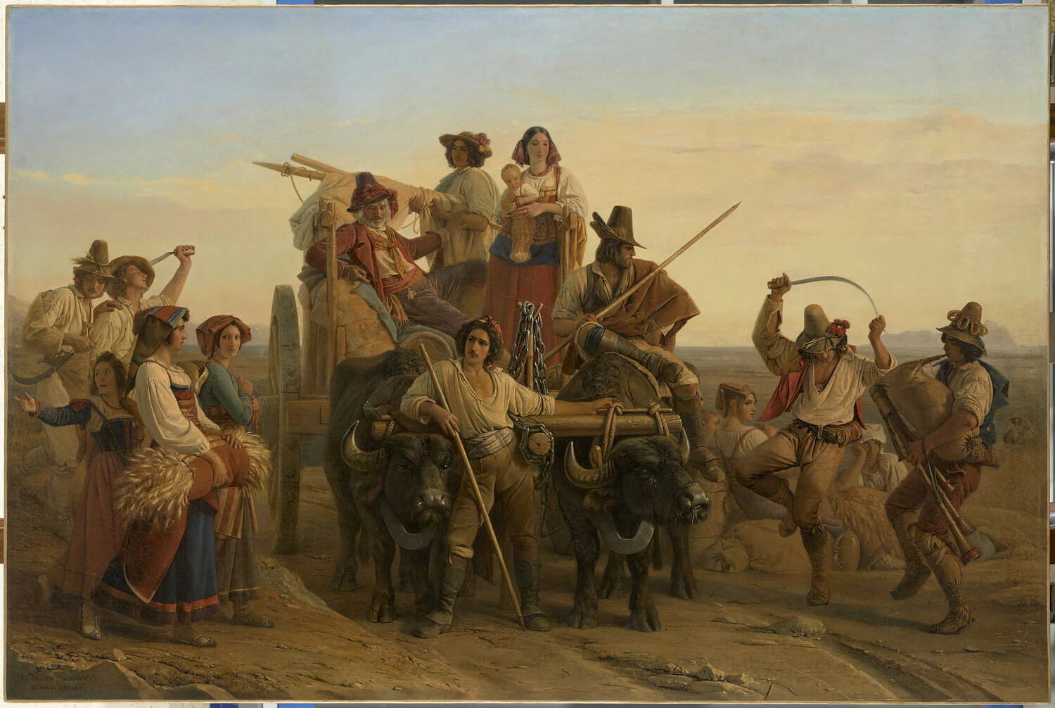 L'arrivée des moissonneurs dans les marais Pontins - Léopold Robert