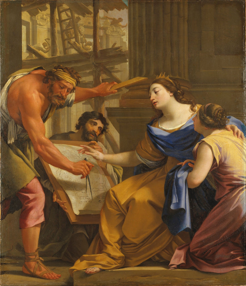 Artémise rakentamassa mausoleumia - Simon Vouet