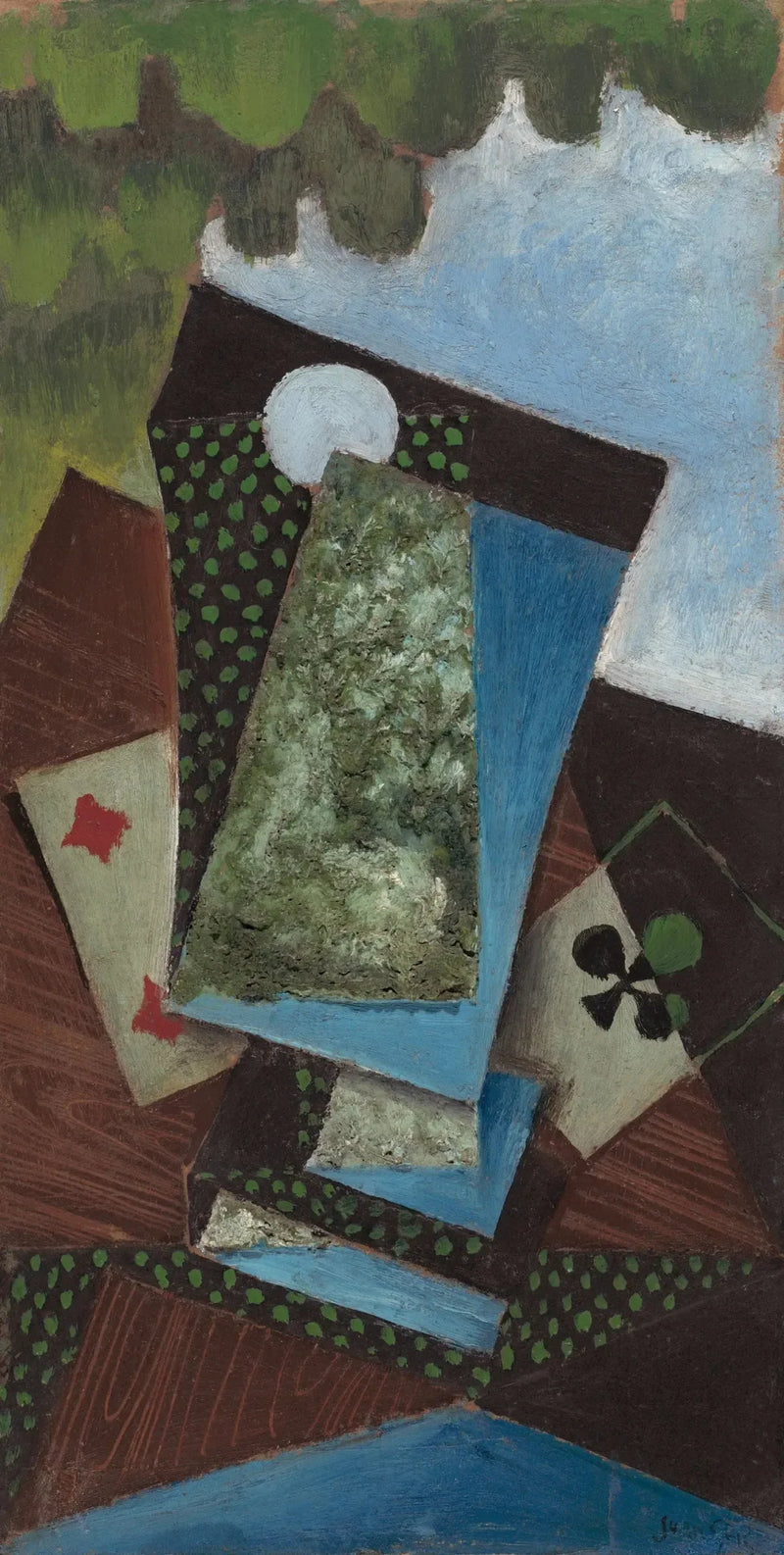 Ruutupelin ja ristin neljä - Juan Gris