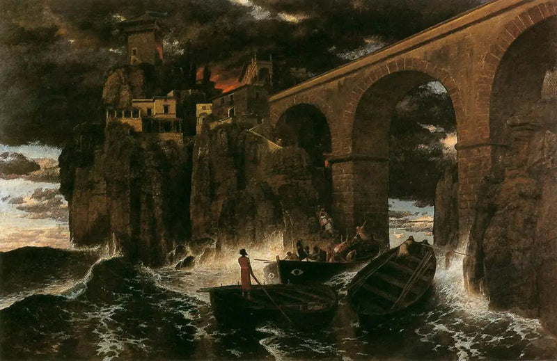 Merirosvot hyökkäys - Arnold Böcklin