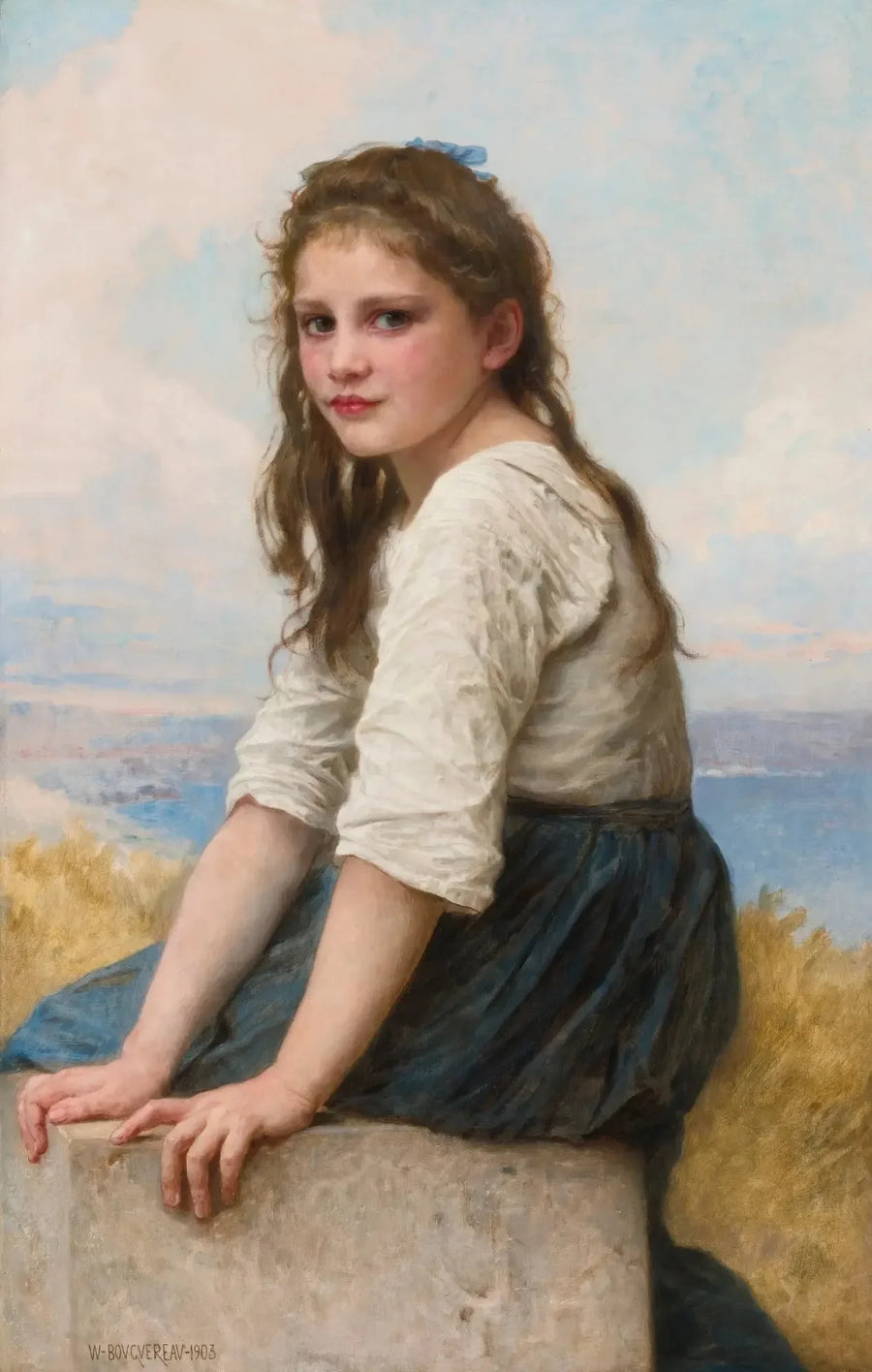 Meren rannalla - Bouguereau