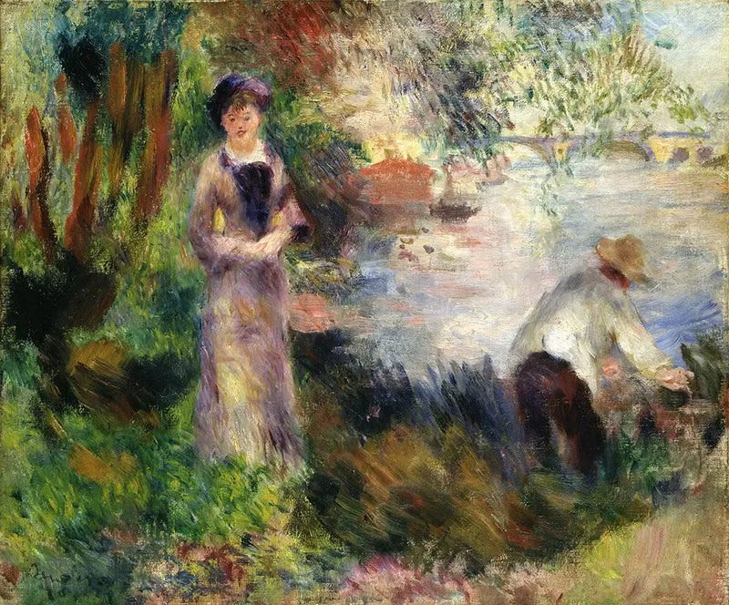 Seine-joen rannalla Argenteuil'ssa - Pierre-Auguste Renoir